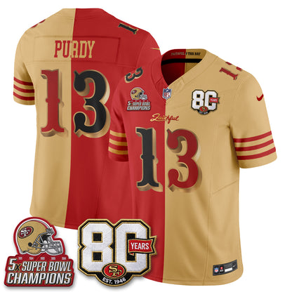 San Francisco 49ers Rivalries Split Edition Vapor Jersey - Stitched