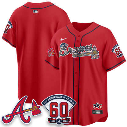 Atlanta Braves 2026 Independence Day USA Vapor Limited Jersey - Stitched