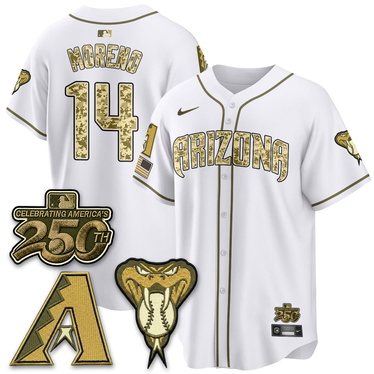 Arizona Diamondbacks Salute to Service 2026 Vapor Premier Limited Jersey - All Stitched