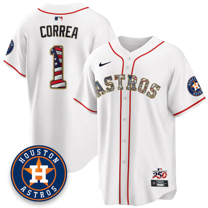 Houston Astros 2026 Independence Day USA Vapor Limited Jersey - Stitched