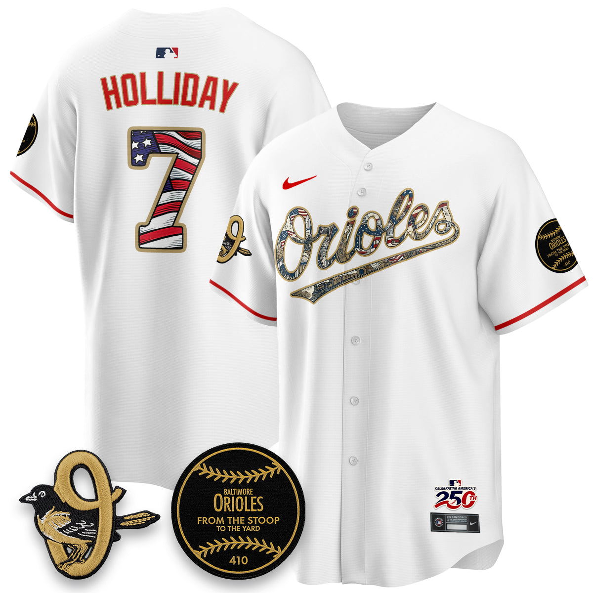 Baltimore Orioles 2026 Independence Day USA Vapor Limited Jersey - Stitched
