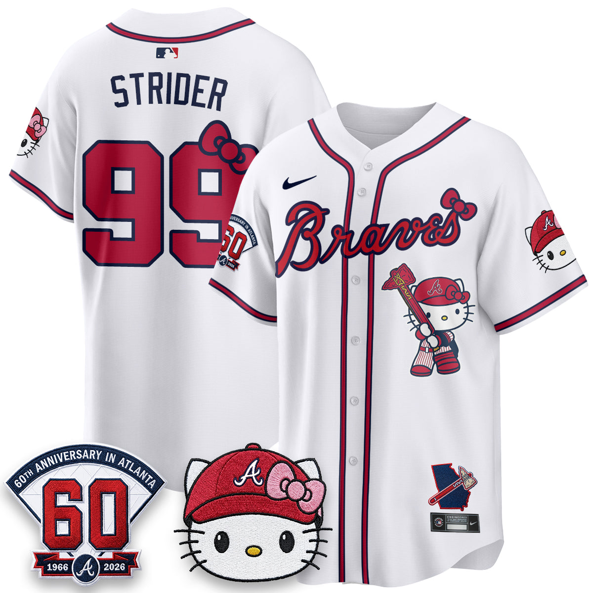 Atlanta Braves x Meow KT 2026 Vapor Limited Jersey - All Stitched