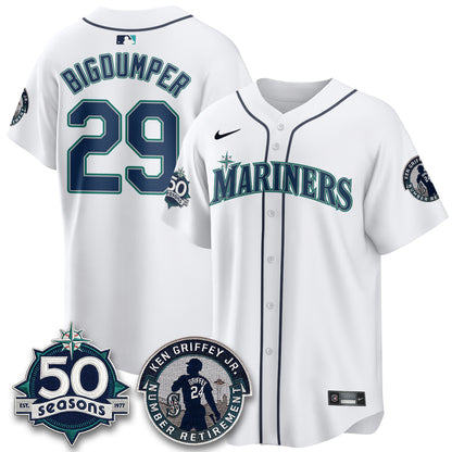 Seattle Mariners Ken Griffey Jr. Patch Vapor Premier Limited Jersey - All Stitched