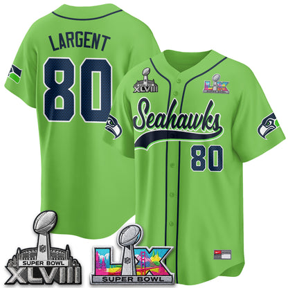 Seattle Seahawks S.Bowl Champs Baseball Vapor Jersey - Stitched