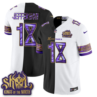 Minnesota Vikings Warrior Split Edition Vapor Jersey - Stitched-NQD
