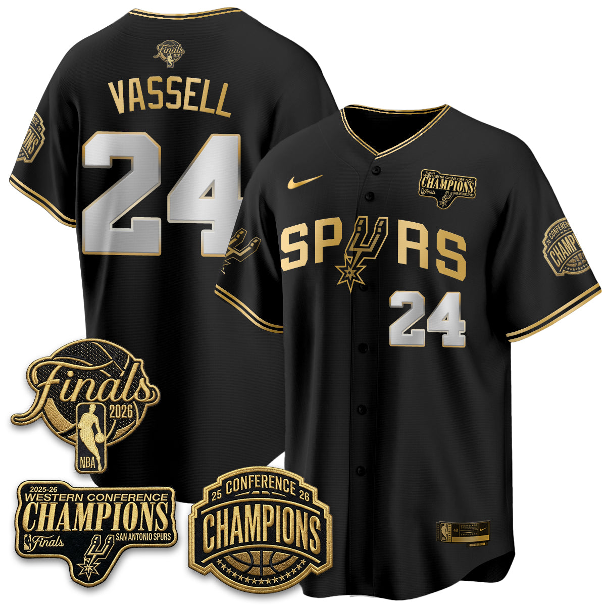 San Antonio Spurs 2026 Basketball Finals Vapor Special Jersey - Stitched
