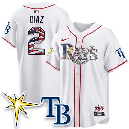 Tampa Bay Rays Independence Day USA 2026 Vapor Limited Jersey - Stitched