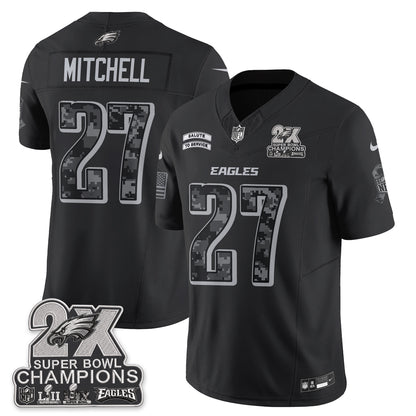 Philadelphia Eagles Salute to Service V2 Vapor Jersey - Stitched-NQD