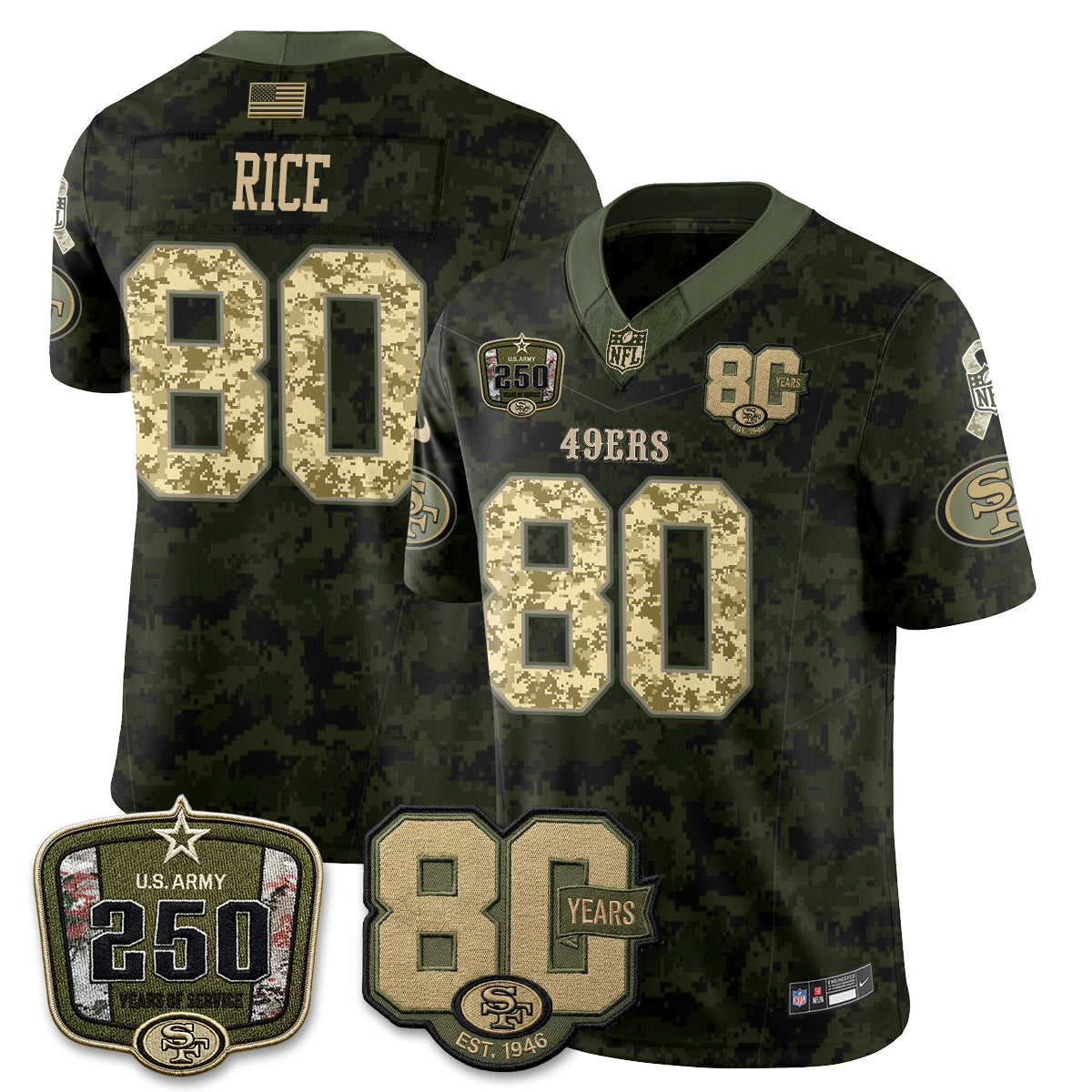 San Francisco 49ers 2026 Salute to Service Edition Vapor Jersey V2- Stitched-NQD