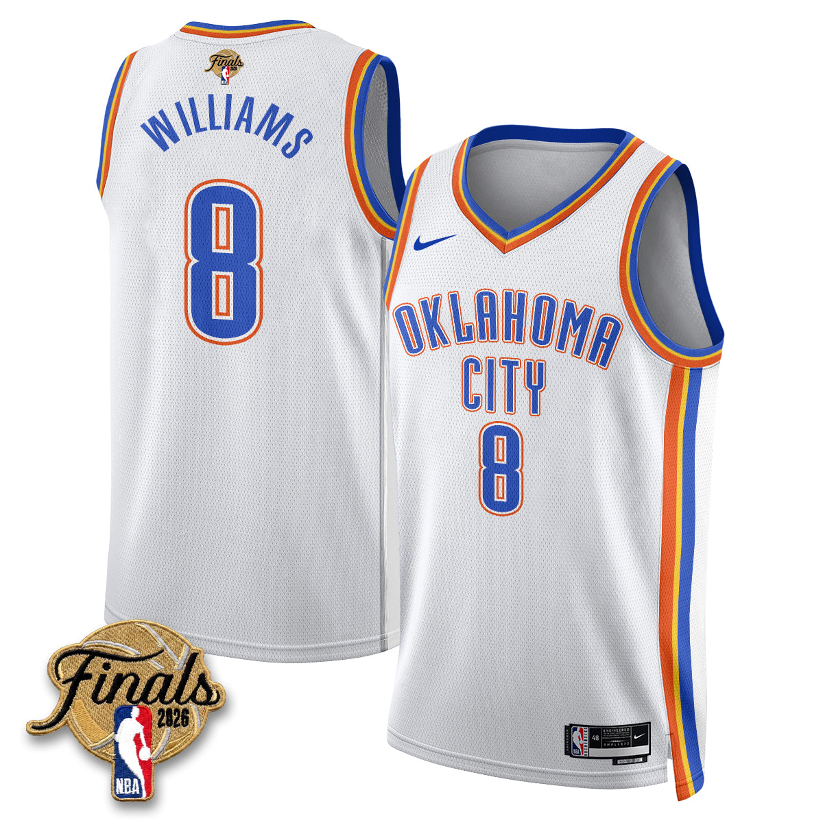 Oklahoma City Thunder 2026 NBA Western Conference Champions Vapor Jersey V2- Stitched