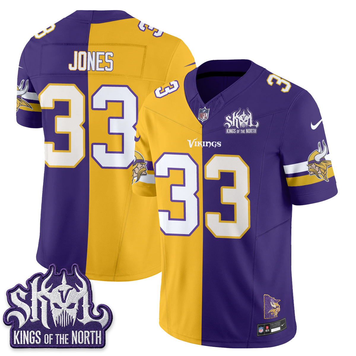 Minnesota Vikings Split Edition Vapor Jersey - Stitched