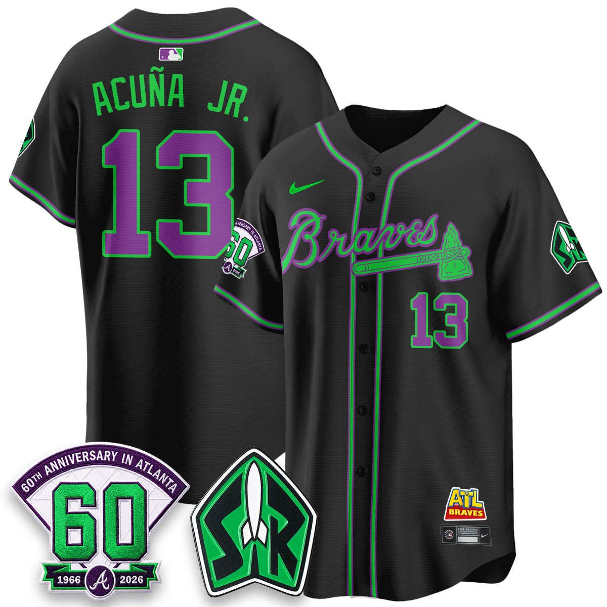 Atlanta Braves 60th Anniversary Space Ranger Edition Vapor Limited Jersey - All Stitched