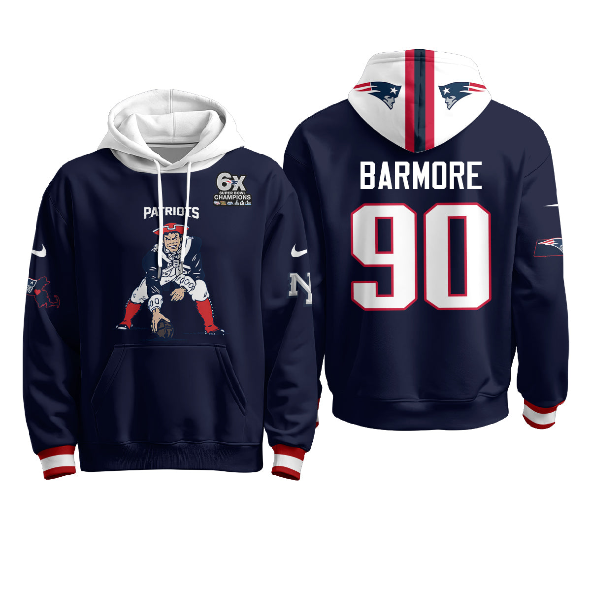 New England Patriots Minuteman Edition Hoodie - Stitched