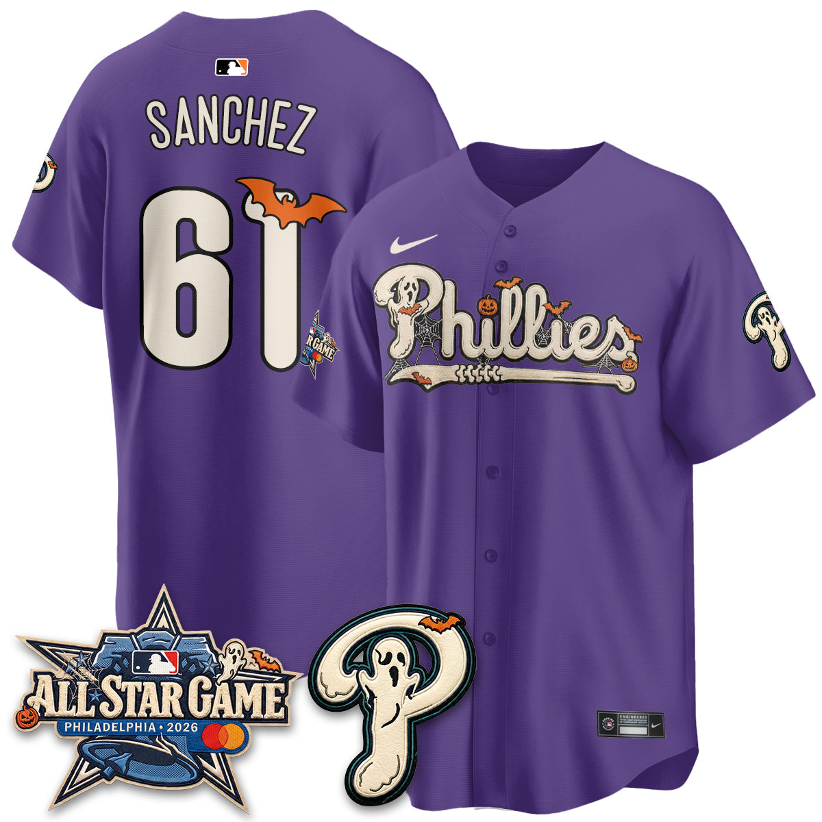 Philadelphia Phillies Halloween 2026 Vapor Limited Jersey - Stitched