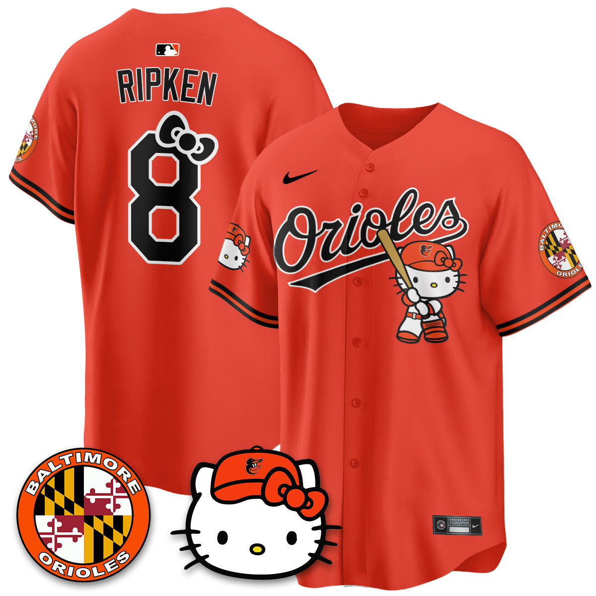 Baltimore Orioles x Meow Kitty Vapor Premier Limited Jersey - Stitched