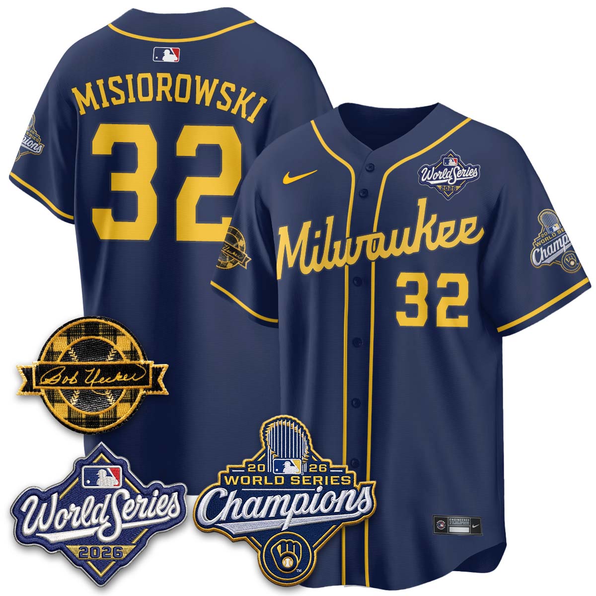 MIL 2026 WS Champions - Bob Patch Vapor Edition - Stitched-NQD (NAV9)