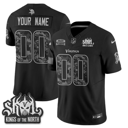 Minnesota Vikings 2026 Salute to Service V2 Vapor Custom Jersey - Stitched-NQD