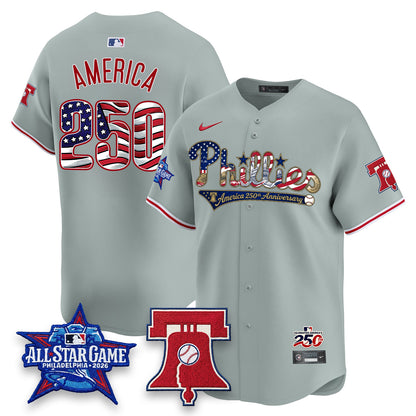 Philadelphia Phillies 2026 Independence Day USA Vapor Limited Jersey - Stitched