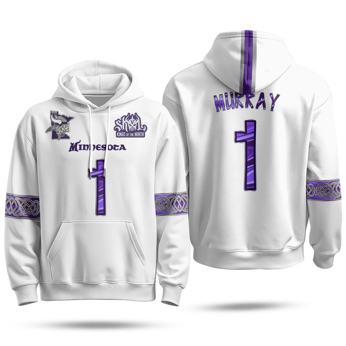Minnesota Vikings 2026 Warrior Fleece Hoodie - Printed