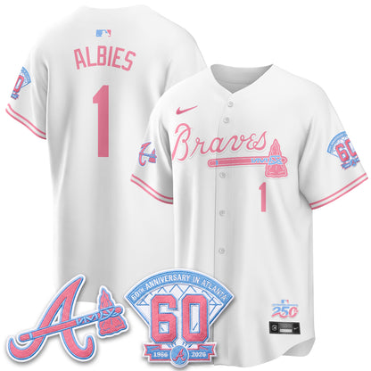 Atlanta Braves x Bubblegum Vapor Jersey - Stitched