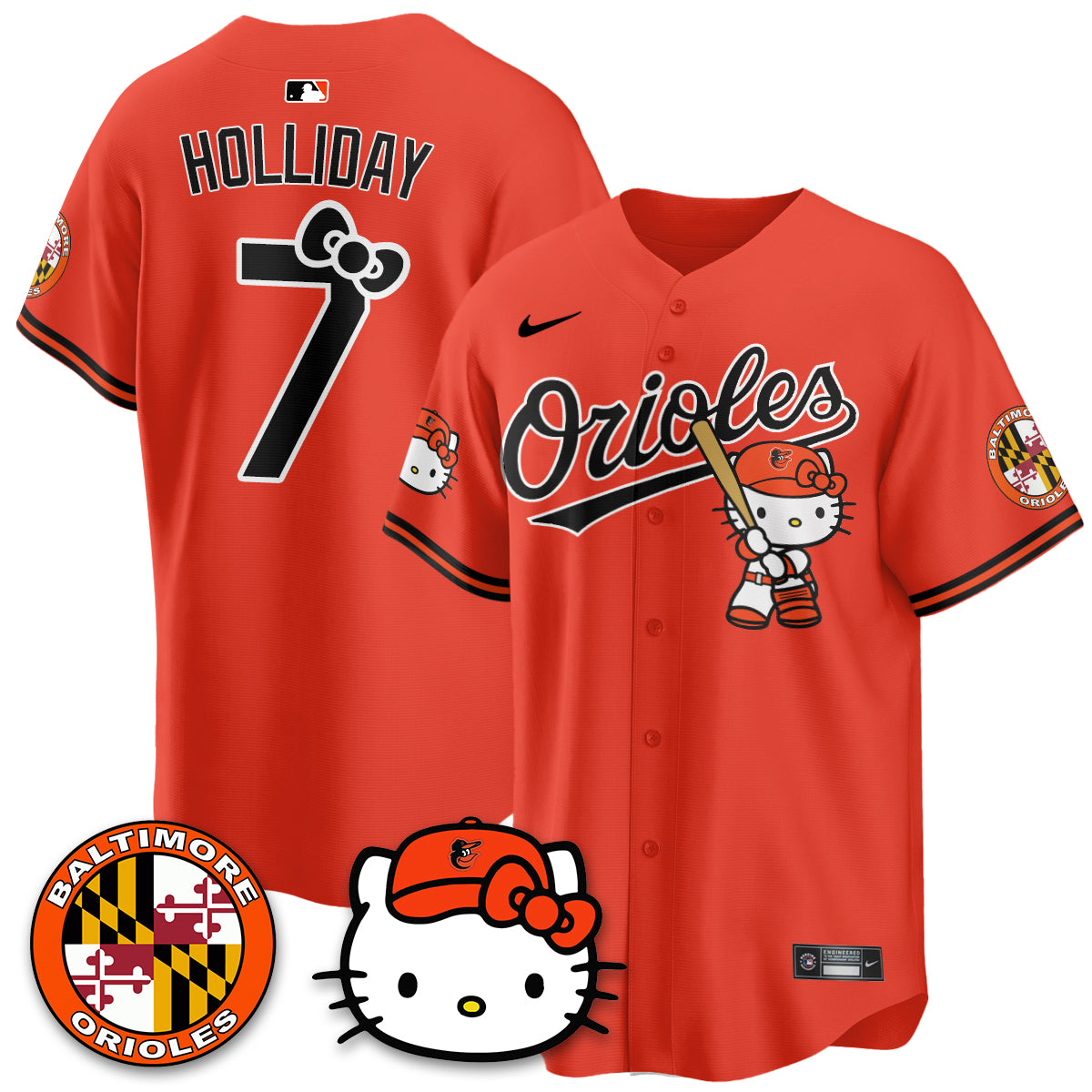 Baltimore Orioles x Meow Kitty Vapor Premier Limited Jersey - Stitched