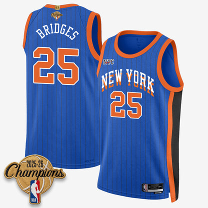 New York Knicks 2026 Basketball Champions Vapor Jersey V2- Stitched