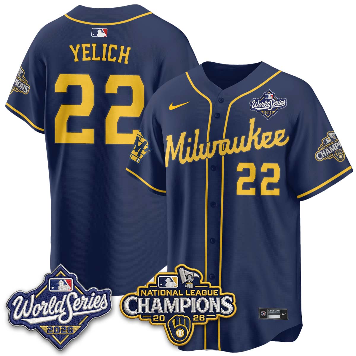 MIL 2026 NL Champions Vapor Jersey - Stitched - NQD