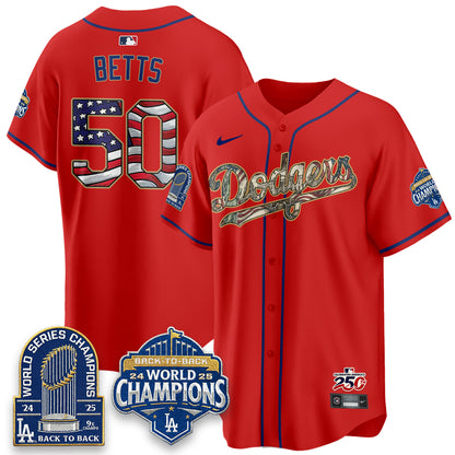 Los Angeles Dodgers 2026 Independence Day USA Vapor Limited Jersey - Stitched