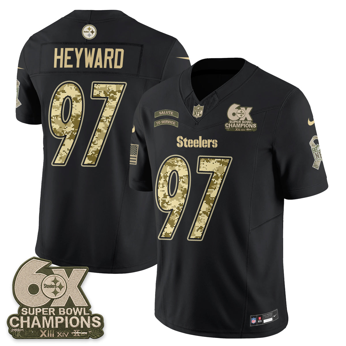 Pittsburgh Steelers 2026 Salute to Service Edition Vapor Jersey V3- Stitched-NQD