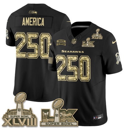 Seattle Seahawks 2026 Salute to Service V2 Vapor Jersey - Stitched