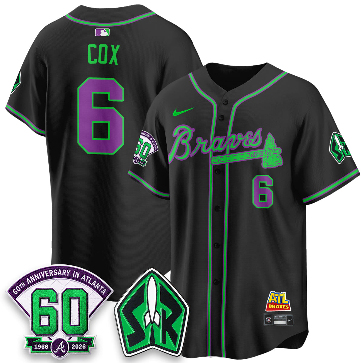 Atlanta Braves 60th Anniversary Space Ranger Edition Vapor Limited Jersey - All Stitched