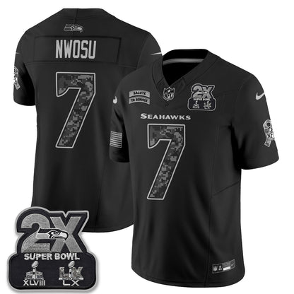 Seattle Seahawks 2026 Salute to Service Vapor Jersey - Stitched