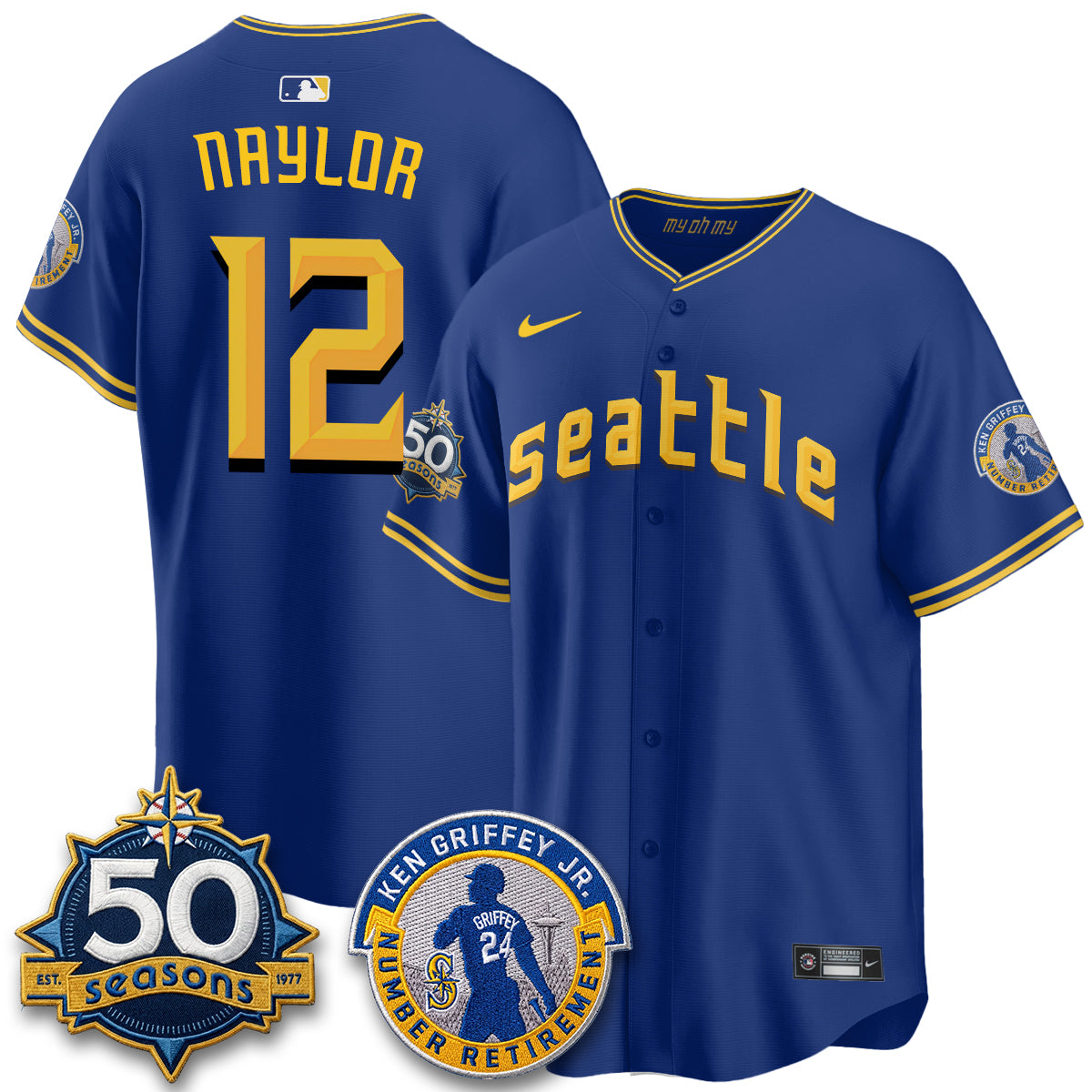 Seattle Mariners Ken Griffey Jr. Patch Vapor Premier Limited Jersey - All Stitched