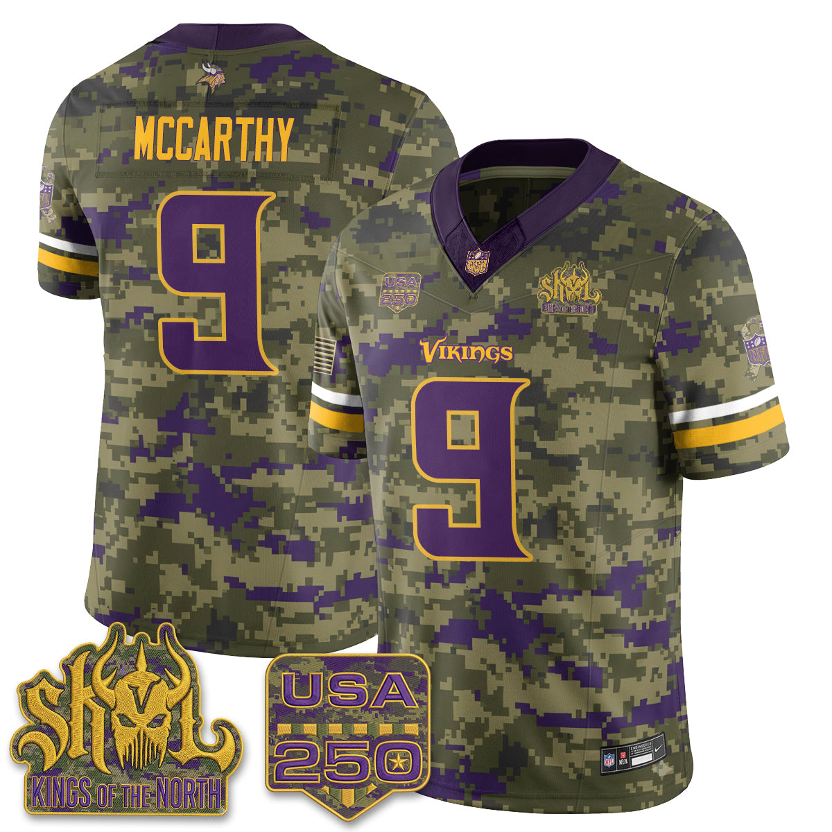 Minnesota Vikings 2026 Salute to Service Edition Vapor Jersey - Stitched