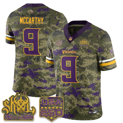 Minnesota Vikings 2026 Salute to Service Edition Vapor Jersey - Stitched