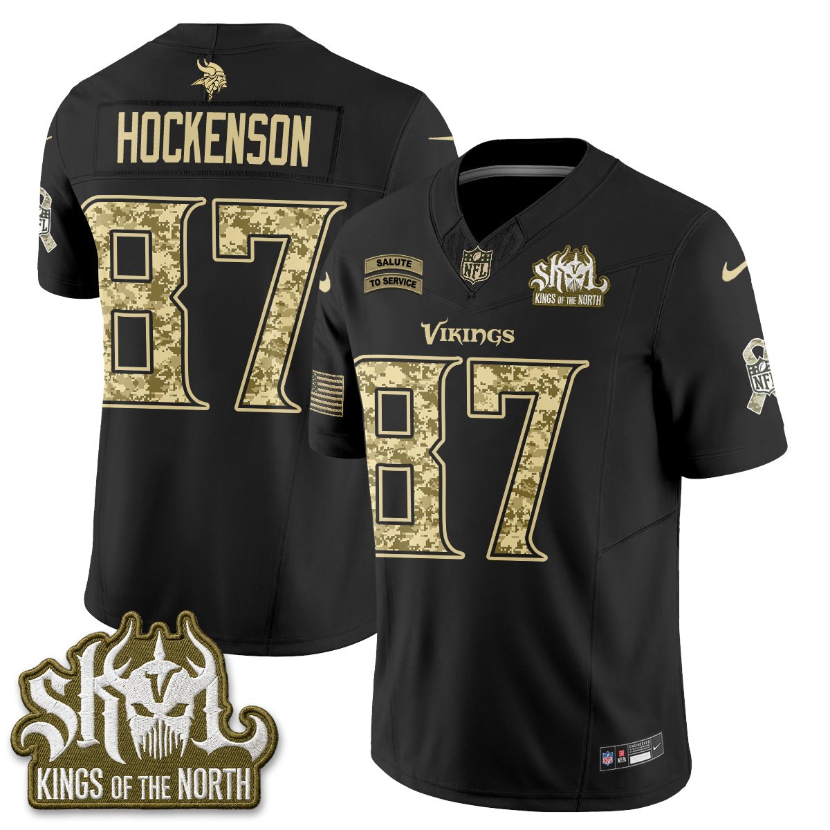 Minnesota Vikings 2026 Salute to Service V2 Vapor Jersey - Stitched-NQD