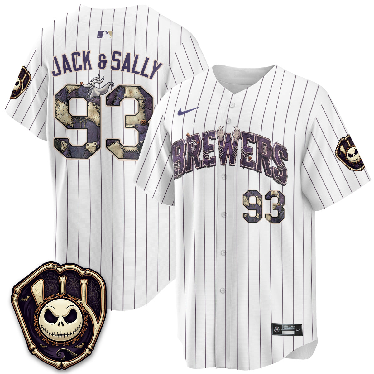 Milwaukee Brewers Nightmare Edition Vapor Jersey - Printed