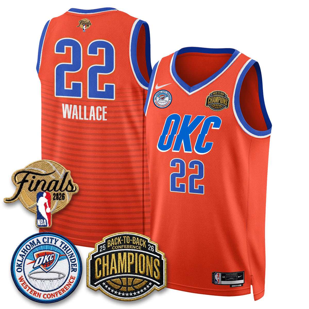 Oklahoma City Thunder 2026 NBA Western Conference Champions Vapor Jersey - Stitched