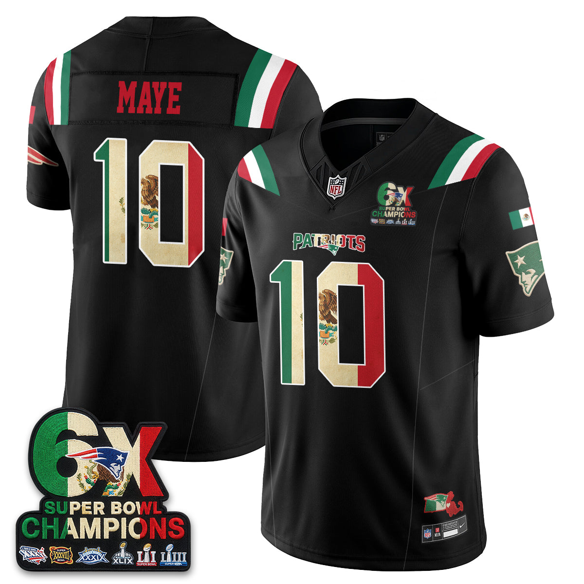 New England Patriots Mexico Edition Vapor Jersey - Stitched