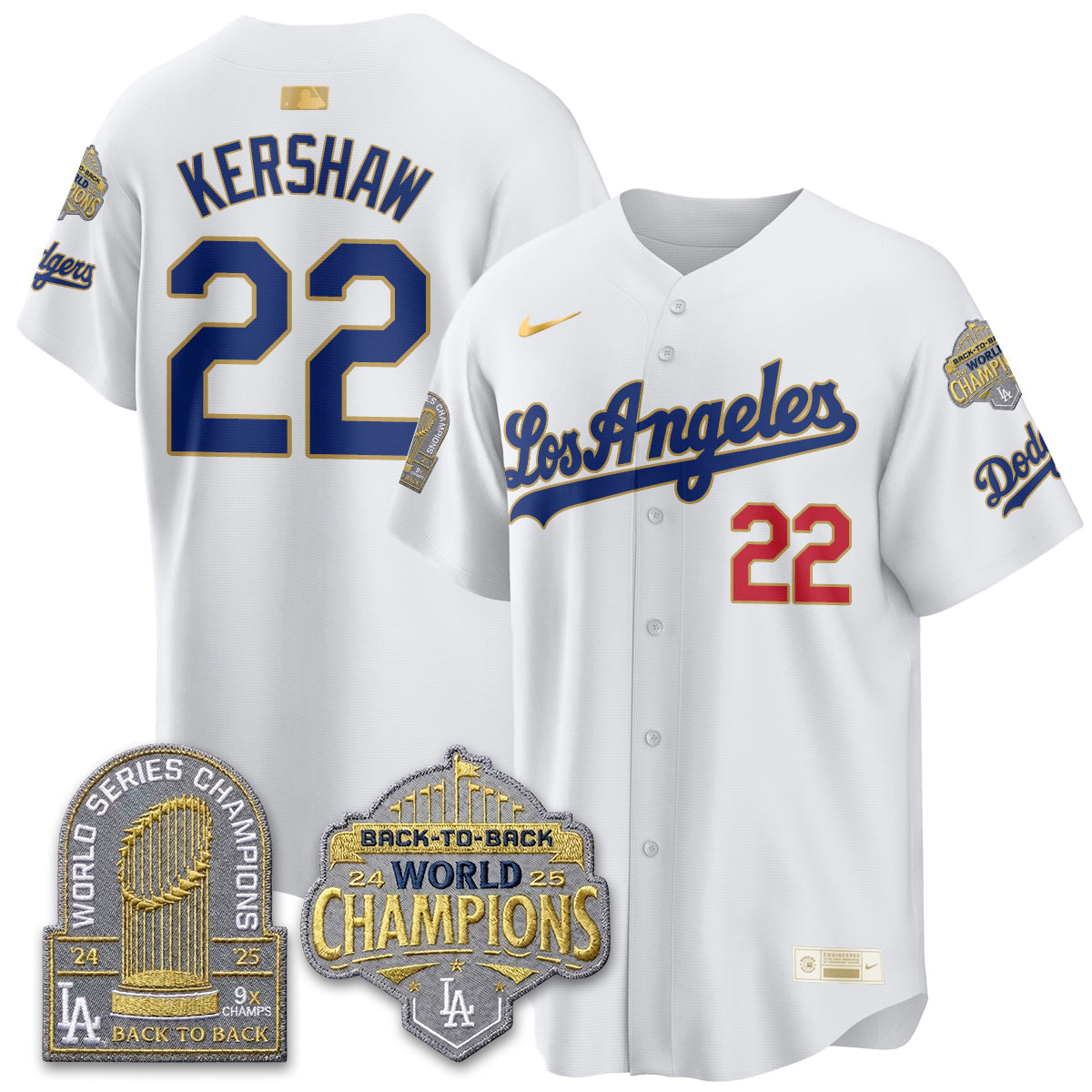 LAD Gold Collection Vapor Limited Jersey - 9x & B2B Champs - All Stitched
