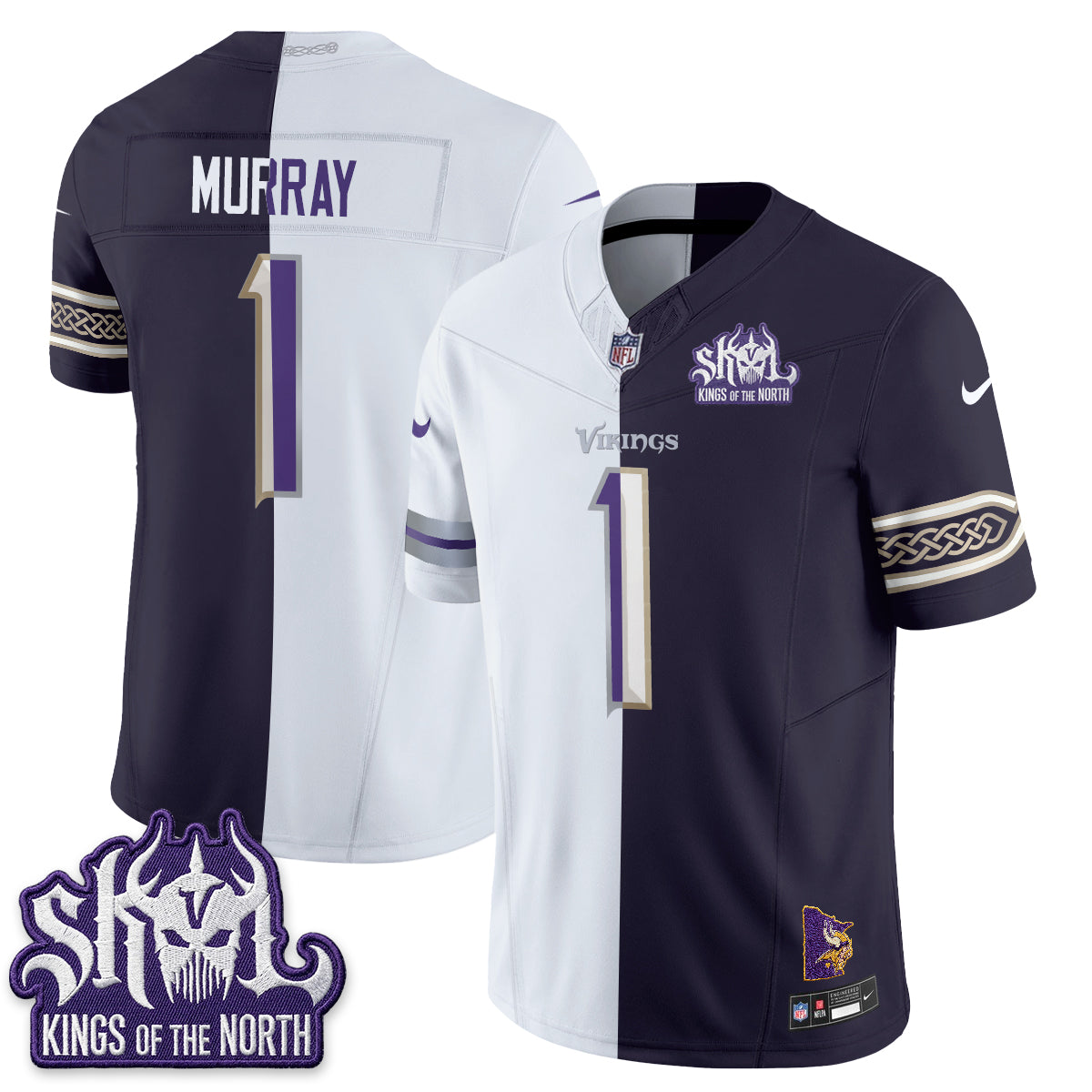 Minnesota Vikings Split Edition Vapor Jersey - Stitched