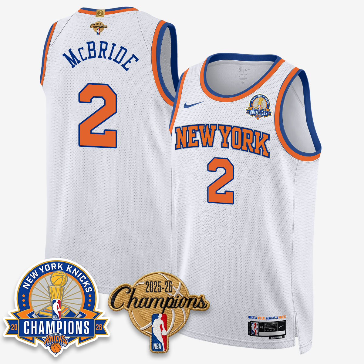New York Knicks 2026 Basketball Champions Gold Edition Vapor Jersey- Stitched