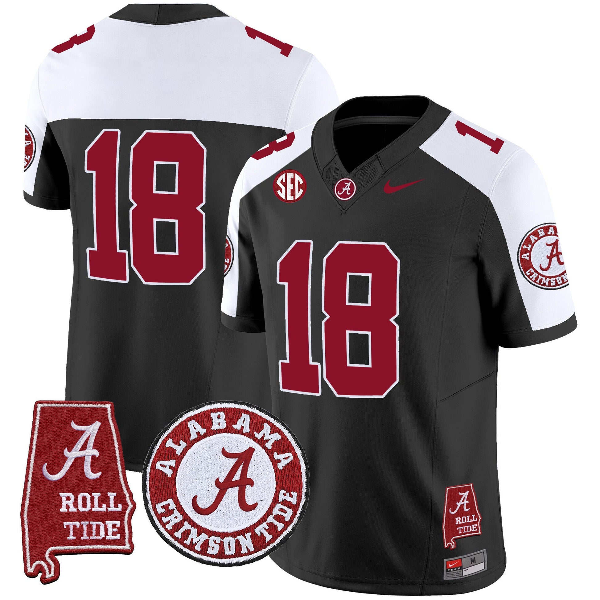 Men's Alabama Crimson Tide Vapor Limited Jersey V4 - Alabama Map - All Stitched