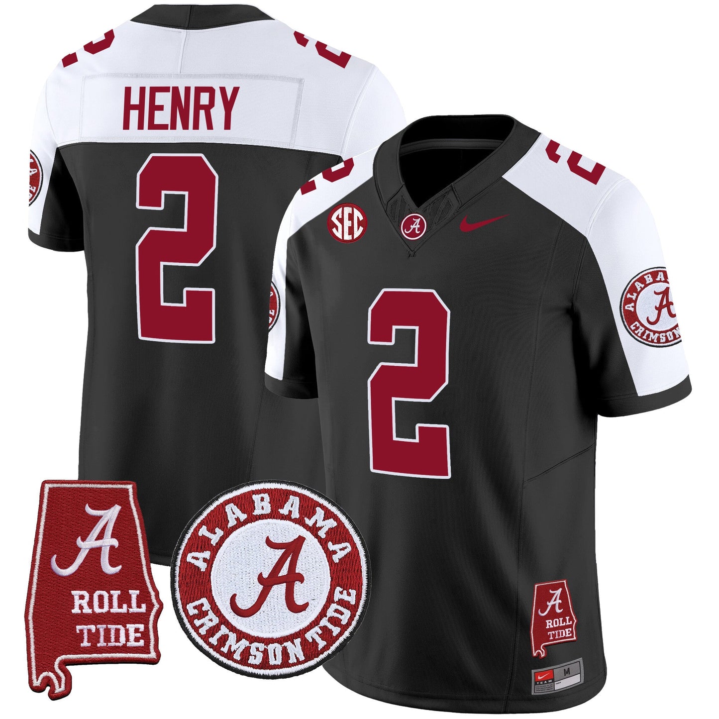 Men's Alabama Crimson Tide Vapor Limited Jersey V4 - Alabama Map - All Stitched