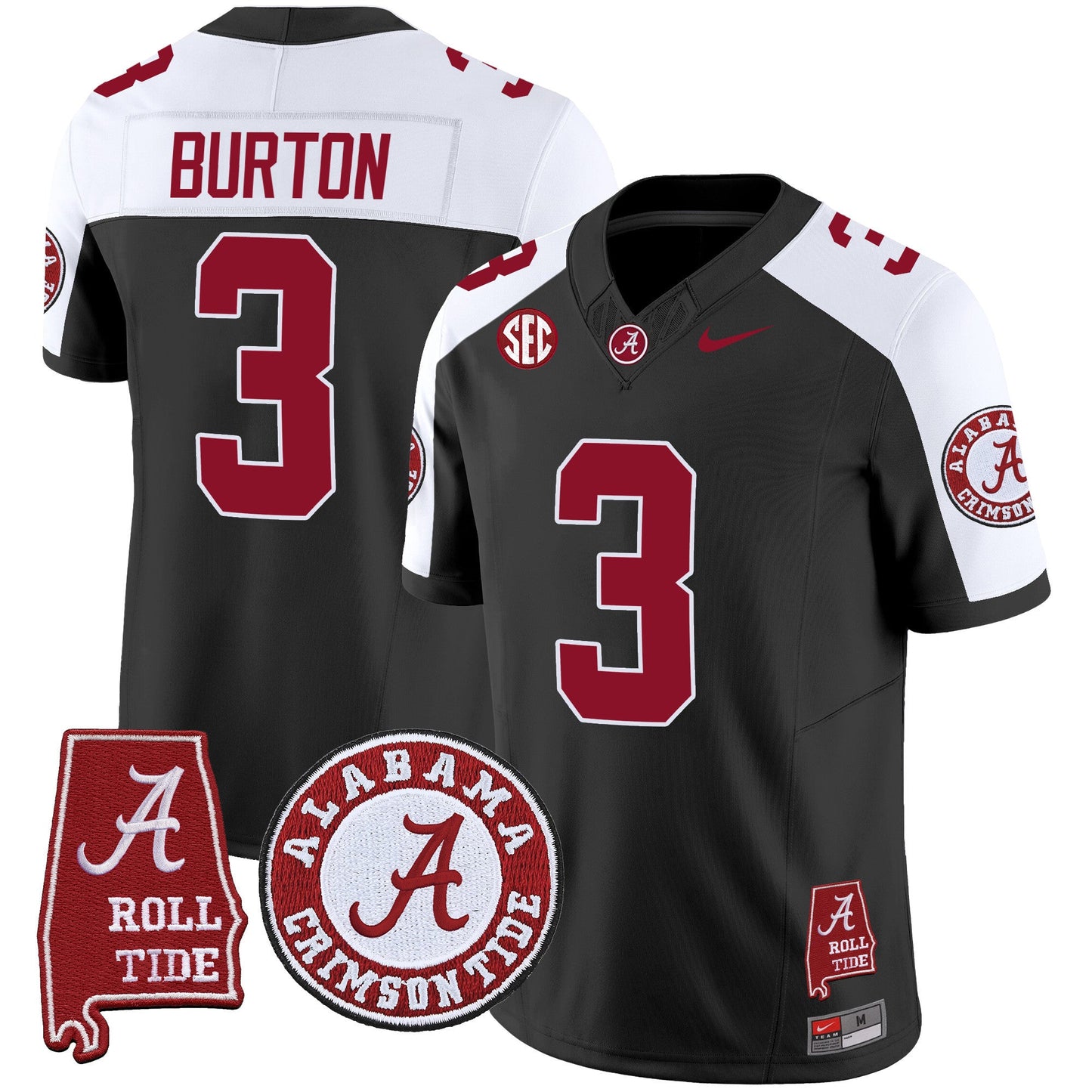 Men's Alabama Crimson Tide Vapor Limited Jersey V4 - Alabama Map - All Stitched