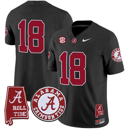 Men's Alabama Crimson Tide Vapor Limited Jersey V4 - Alabama Map - All Stitched