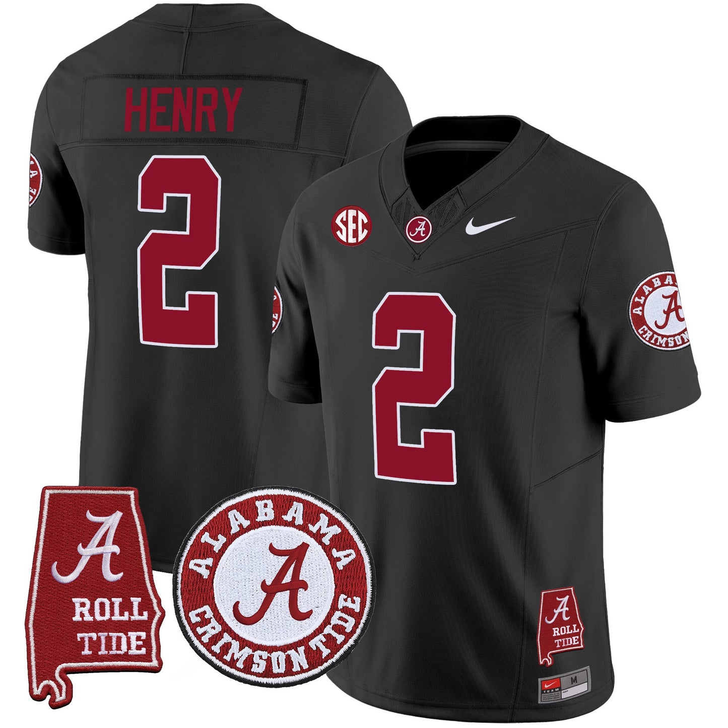Men's Alabama Crimson Tide Vapor Limited Jersey V4 - Alabama Map - All Stitched