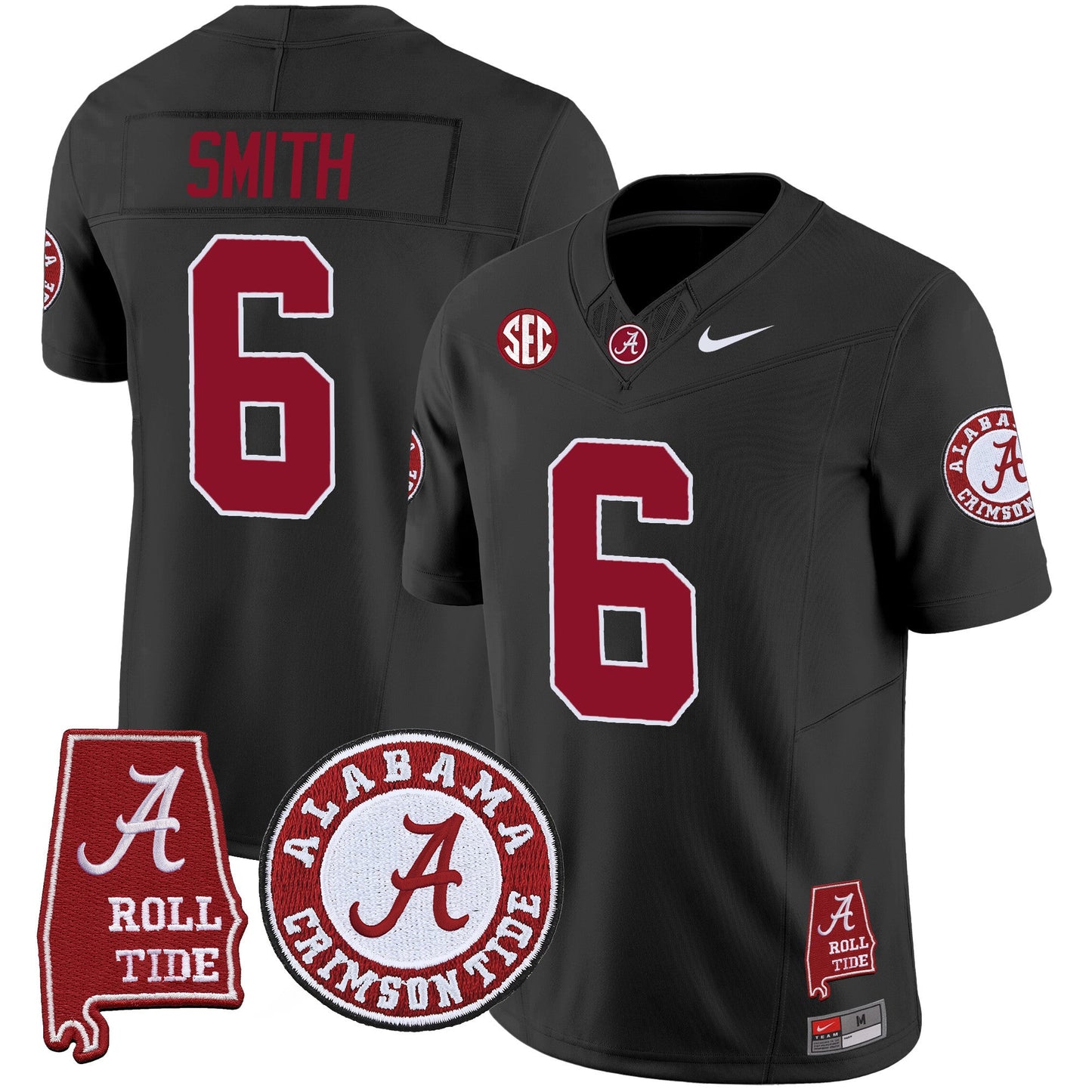 Men's Alabama Crimson Tide Vapor Limited Jersey V4 - Alabama Map - All Stitched