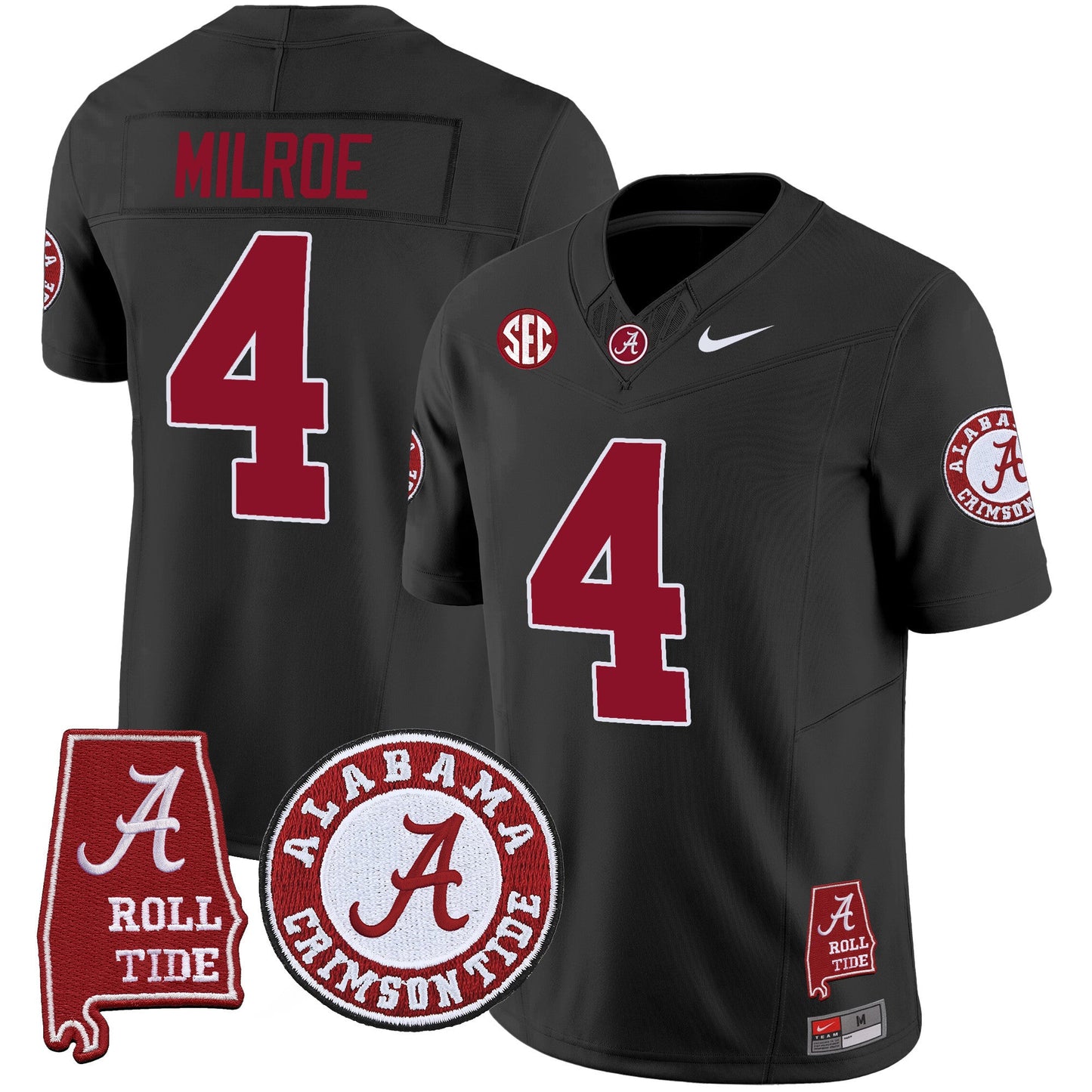 Men's Alabama Crimson Tide Vapor Limited Jersey V4 - Alabama Map - All Stitched