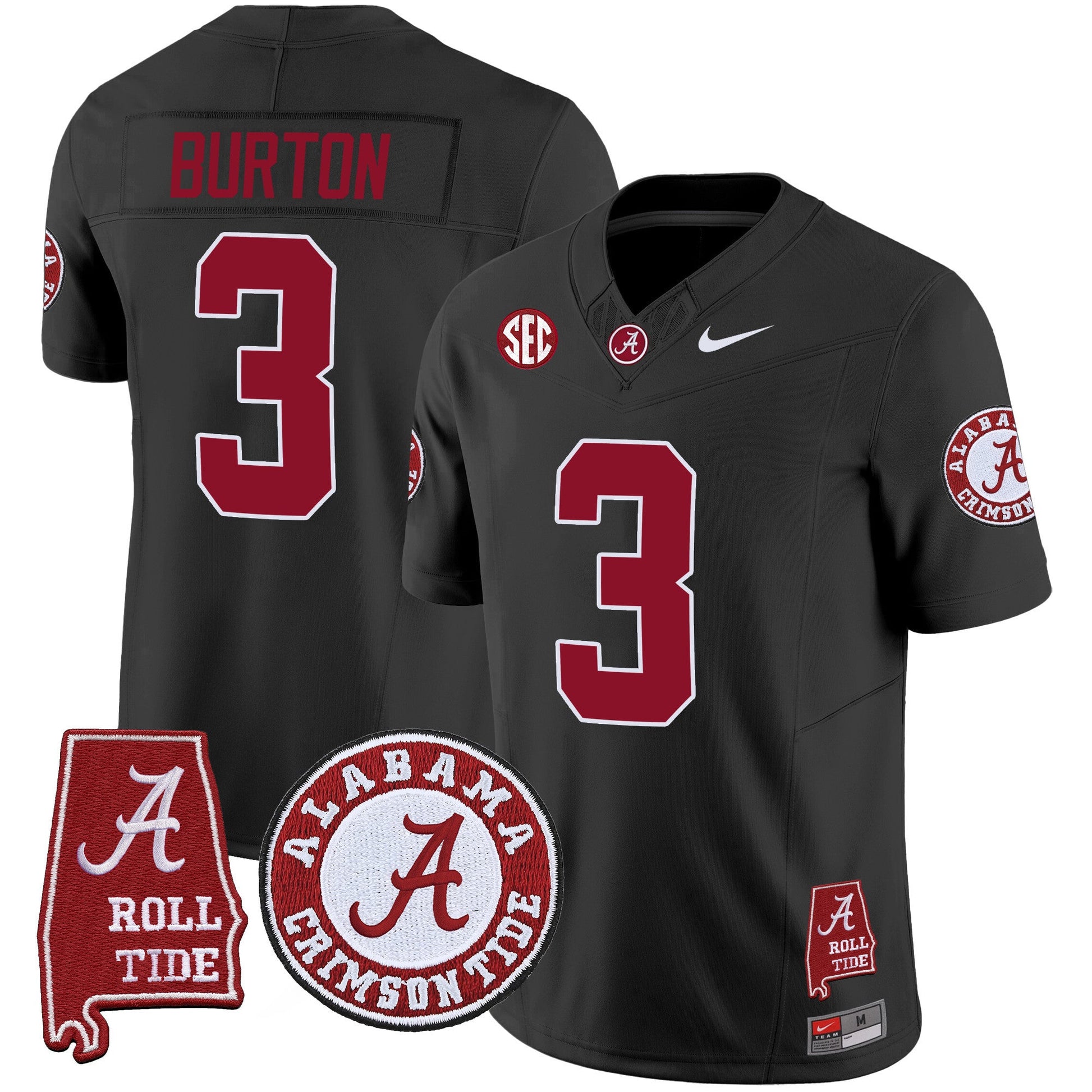 Men's Alabama Crimson Tide Vapor Limited Jersey V4 - Alabama Map - All Stitched
